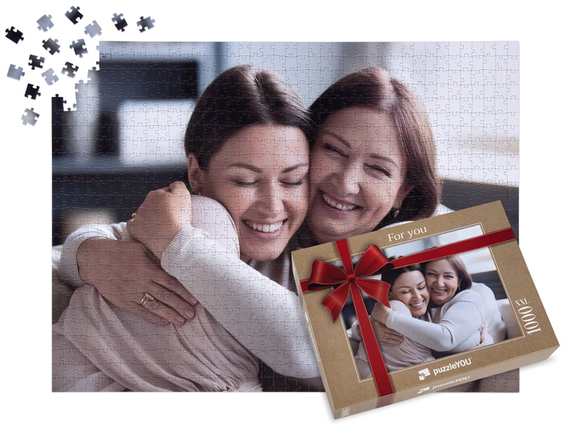 Puzzle foto mare asamblat de 1000 piese XXL cu cutie pentru puzzle