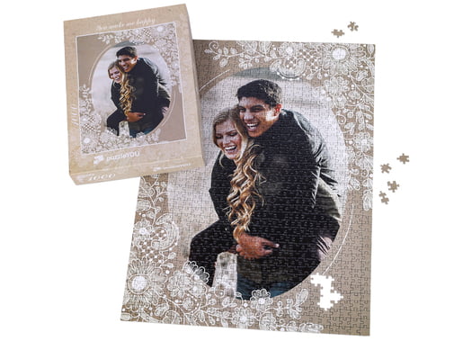 Puzzle foto asamblat de 1000 piese cu cutie pentru puzzle