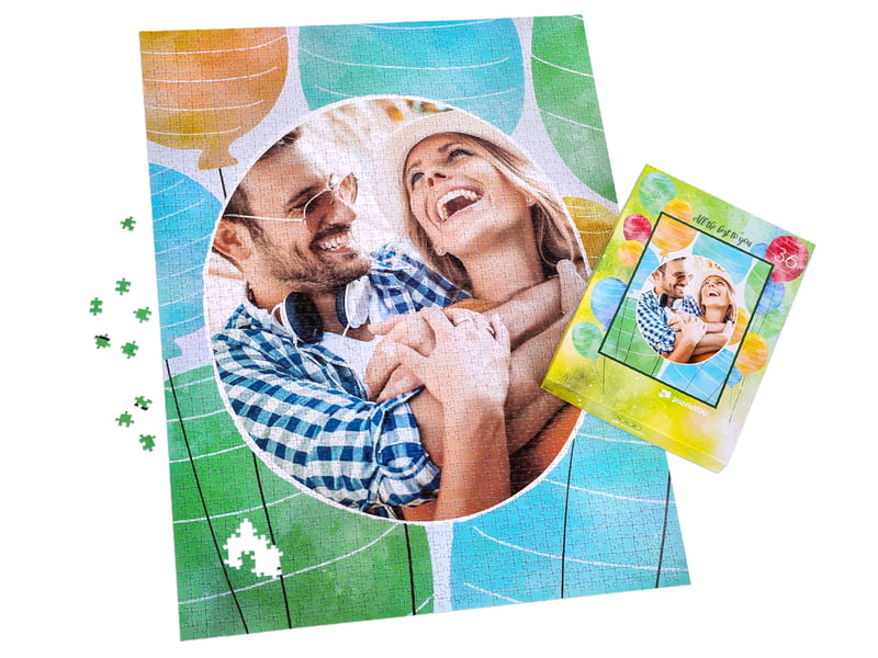 Puzzle foto asamblat de 2000 piese cu cutie pentru puzzle