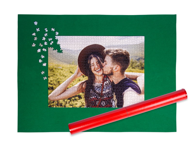 Covoraș pentru puzzle, rulat