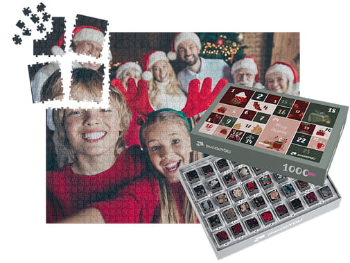 Creează calendarul de Advent puzzle cu propriile fotografii – puzzle foto de 1000 piese, cutie inclusă